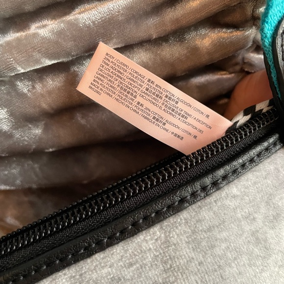 Juicy Couture Crest Heather Gray Velour Crossbody Bag - Picture 7 of 9